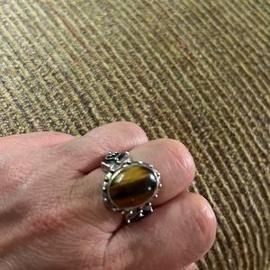 Sterling Silver Tiger Eye Ring.